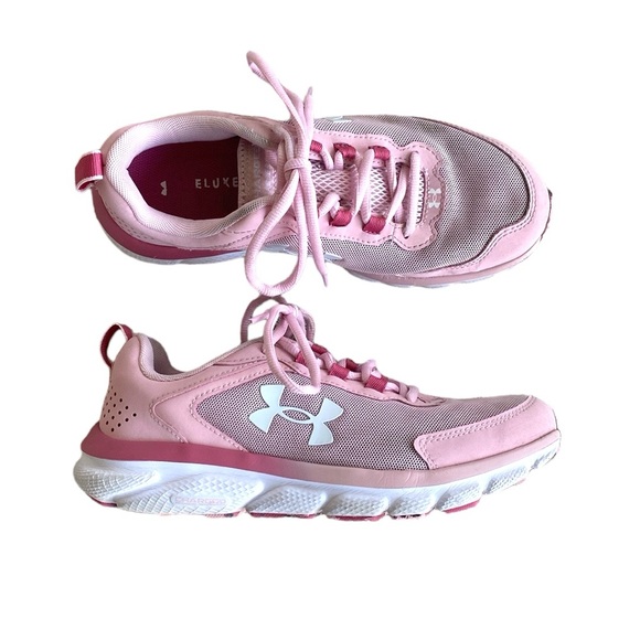 Under Armour Shoes - UNDER ARMOUR Charged Assert pink marble casual athletic running shoes size 8.5